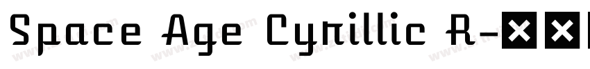 Space Age Cyrillic R字体转换